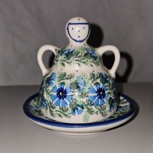 Polish Pottery Mini Cheese Lady